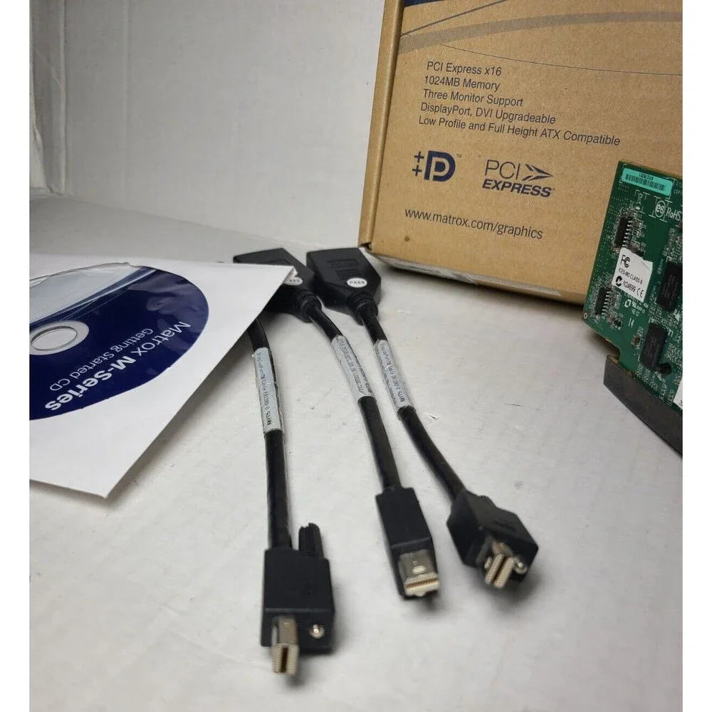 Matrox M9138-E1024LAF Graphic Display Card 1gig w/Box M9138 Low-Profile PCIe x16